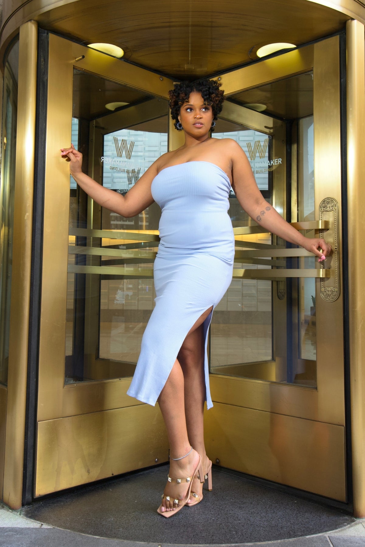 Serenity Strapless Ribbed Dress