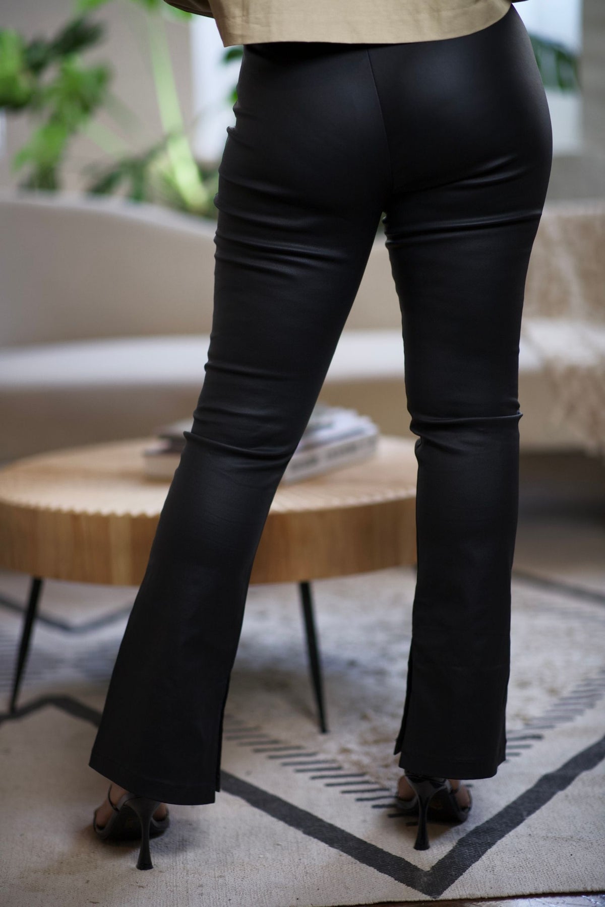 Riley Coated Slit Pants
