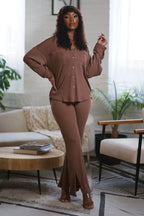 Camielle Knit Button Down