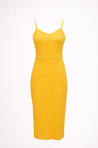 Auriella | Marigold Textured Midi Dress