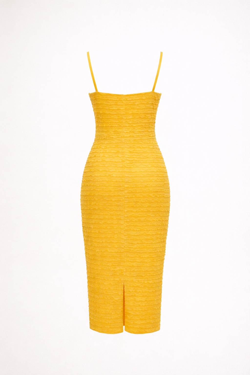 Auriella | Marigold Textured Midi dress