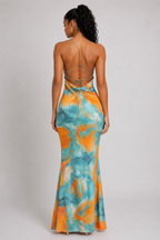 Ariel | WaterColor Maxi Slip Dress