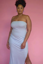 Serenity Strapless Ribbed Dress