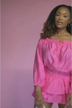 Barbie | Hot Pink Ruffle Romper